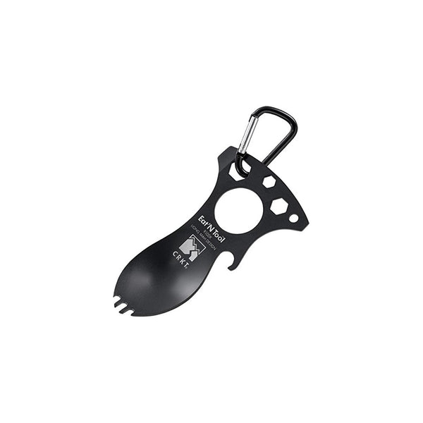 CRKT Spork Outdoor Multi Tool: Eat'N Tool Durable and Lightweight Metal Multitool for Camping, Hiking, Backpacking and Outdoors Activities - Black