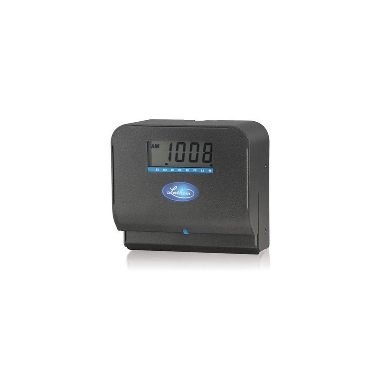 Lathem Tru-Align Thermal Print Time Clock, Automatic, Includes 25 E8 Time Cards, Gray (800P)