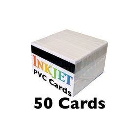 50 Blank Inkjet PVC Cards with 1/2" HiCo Magnetic Stripe