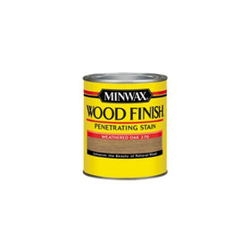 Minwax 227604444 Wood Stain Penetrating Interior Wood Stain, 1/2 pint, Weathered Oak