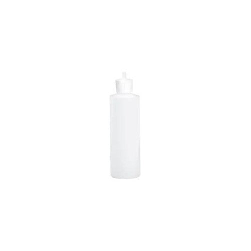 8 Oz Plastic Cylinder Bottles with Flip Top Pour Spout, Pack of 12