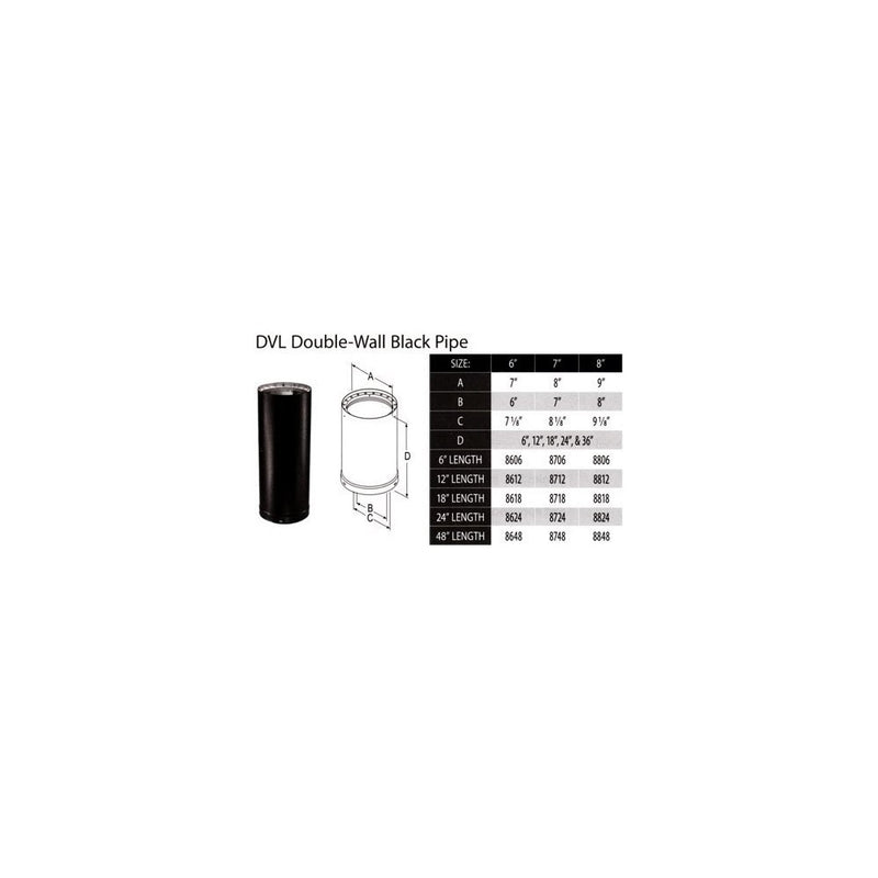 M & G DURAVENT 6DVL-24 6" x 24" Double DVL Street Stove Pipe