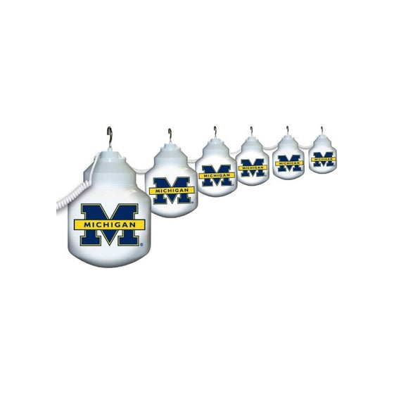 Polymer Products LLC NCAA-MCH617404 University of Michigan Six Globe String Light Set