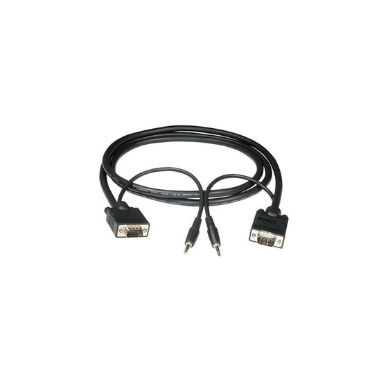 Cable N Wireless SVGA VGA Cable with 3.5mm Audio for Laptop OC to TV Monitor (US Seller) (6 Feet)