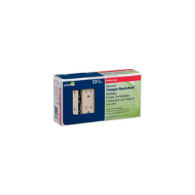 Leviton Duplex Tamper Resistant Receptacle 15 A 125 V Light Almond Ul, Csa Bx 10 / Pack