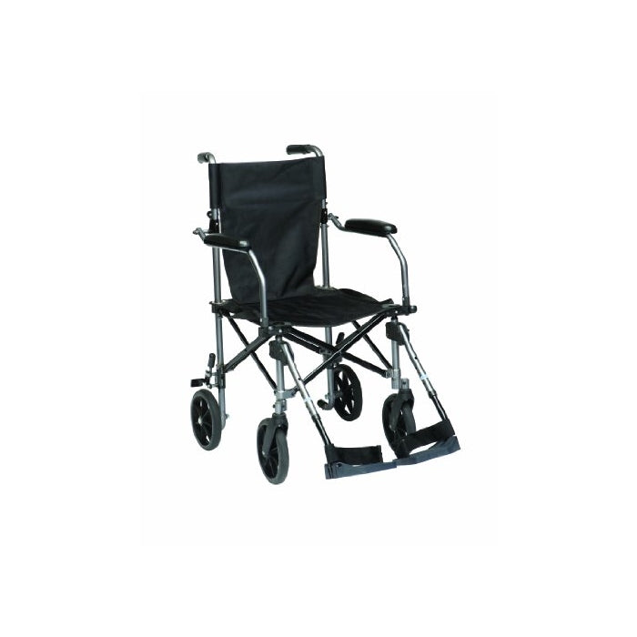 Drive Medical Travelite Transport Wheelchair Chair in a Bag, Black