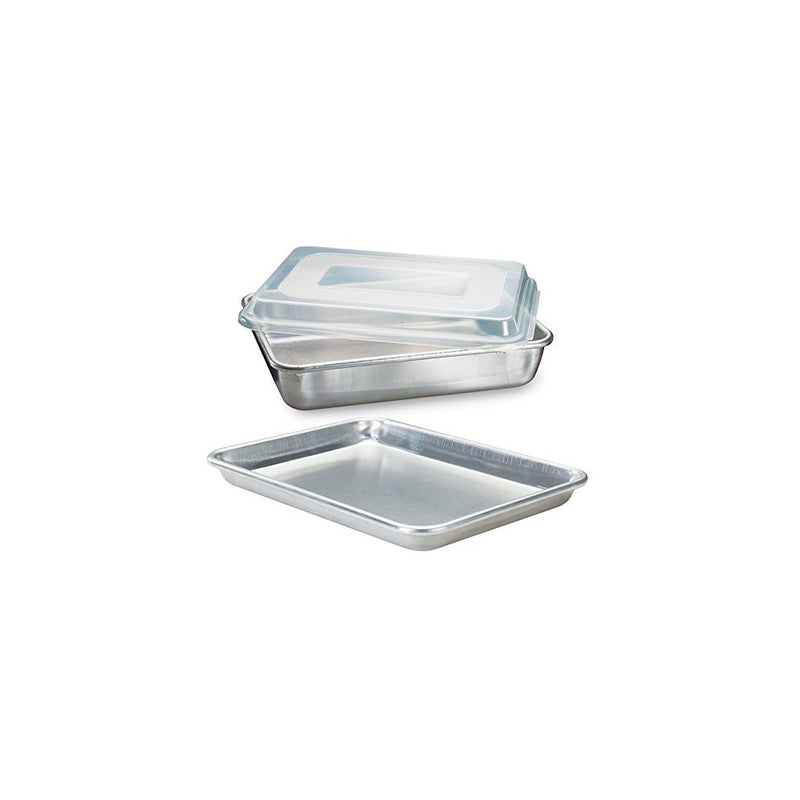 Nordic Ware Natural Aluminum Commercial 3-Piece Baker's Set, Quarter Sheet and Cake Pan