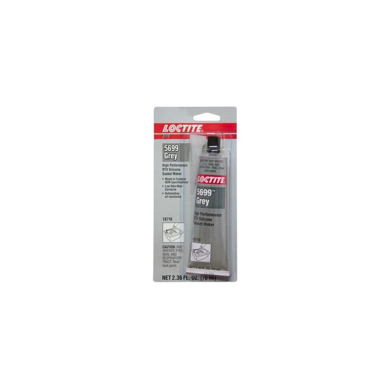 Loctite 18718 5699 Grey High Performance RTV Silicone Gasket Maker, -75 to 625 Degree F Temperature Range, 2.367 fl. oz. Tube