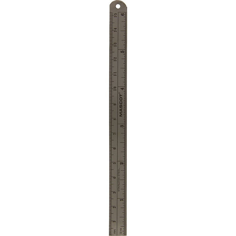 6" Metric & English Scale Metal Ruler