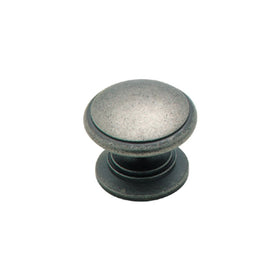 Amerock BP1466-WN Solid Brass 1-1/4-Inch Diameter Knob, Weathered Nickel