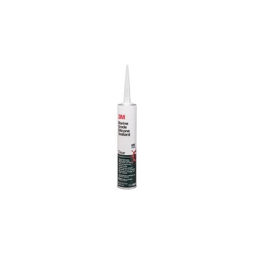 3M Marine Grade Silicone Sealant Clear, 08029, 1/10 gal (Pack of 1)
