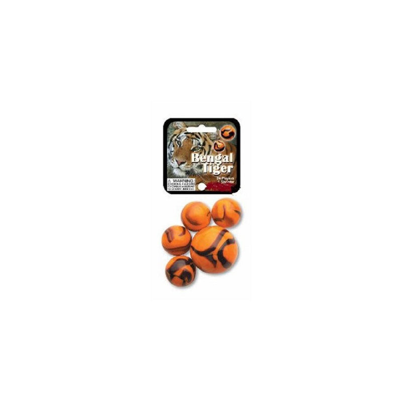 Glass Mega Marbles Bengal Tiger Game Net Set (25 Piece)