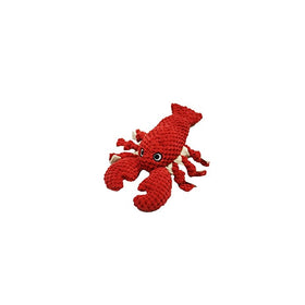 Pet Lou LOB-8R Medium Plush Dog Chew Toy, 8-Inch Lobster with Rope Legs