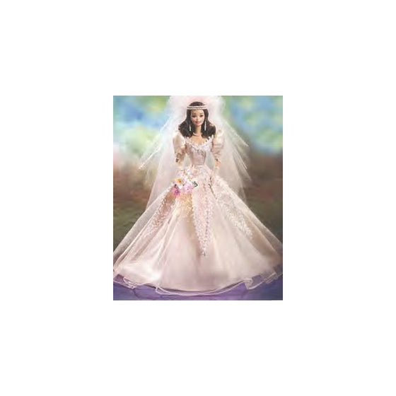 Blushing Orchid Bride Porcelain Barbie Doll