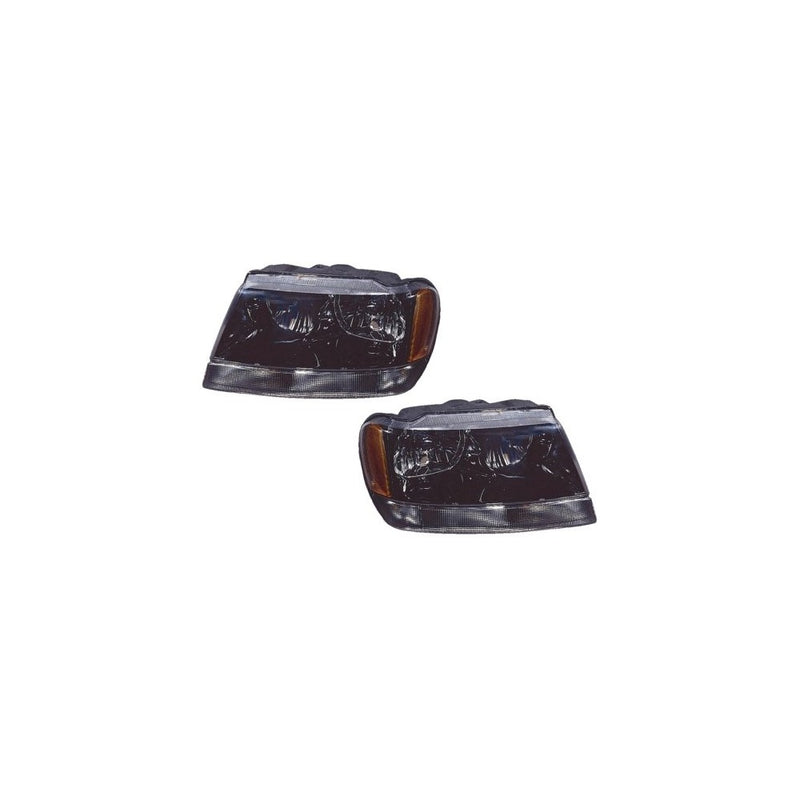 Jeep Grand Cherokee Laredo Sport 02 03 Head Light Pair