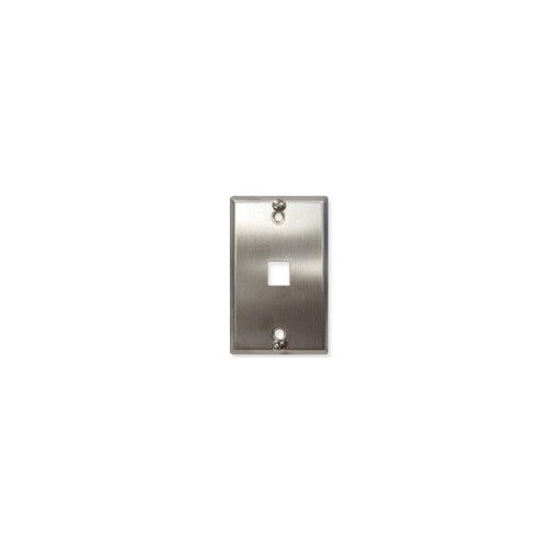 ICC Wall Plate- Phone- Flush- 1-Port Silver