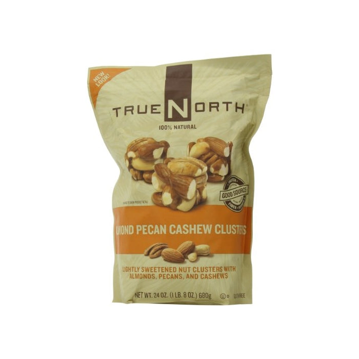 True North 100% Natural Clusters, Almond, Pecan, Cashews, 24 Ounce