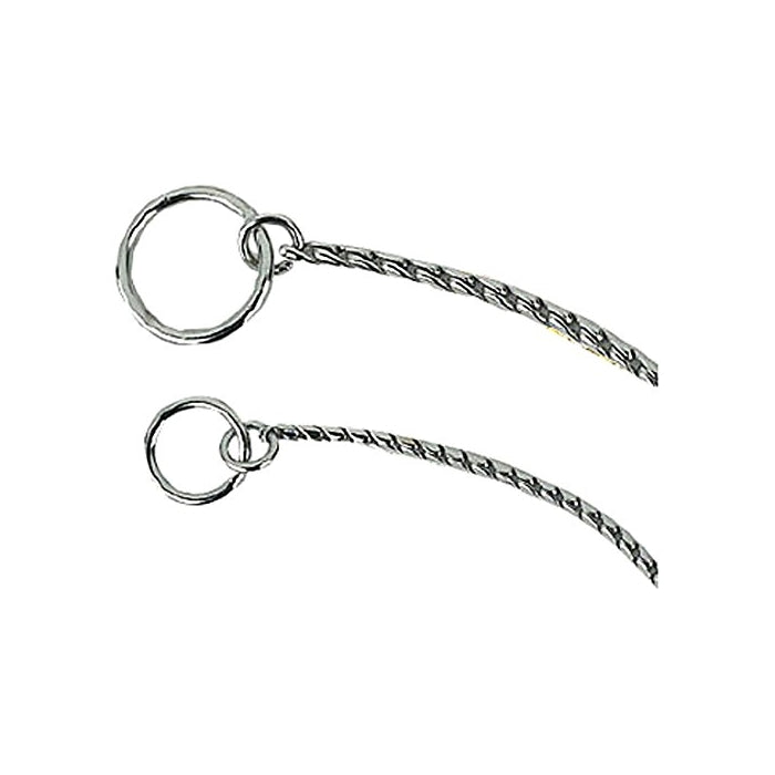 Guardian Gear Medium Chrome Snake-Chain Dog Collar, 18"