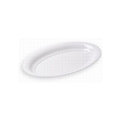 1 X White Oval Serving Platter, 16" x 11"