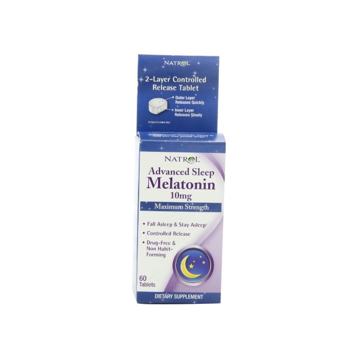 Natrol Advanced Sleep Melatonin Tablets, 10mg, 60 Count