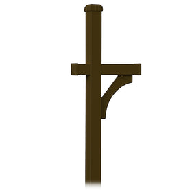 Salsbury Industries 4870BRZ Deluxe Mailbox Post 1 Sided, In-Ground Mounted, Bronze