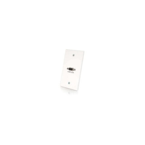 C2G/Cables to Go 41023 VGA Pass Through Single Gang Wall Plate - White