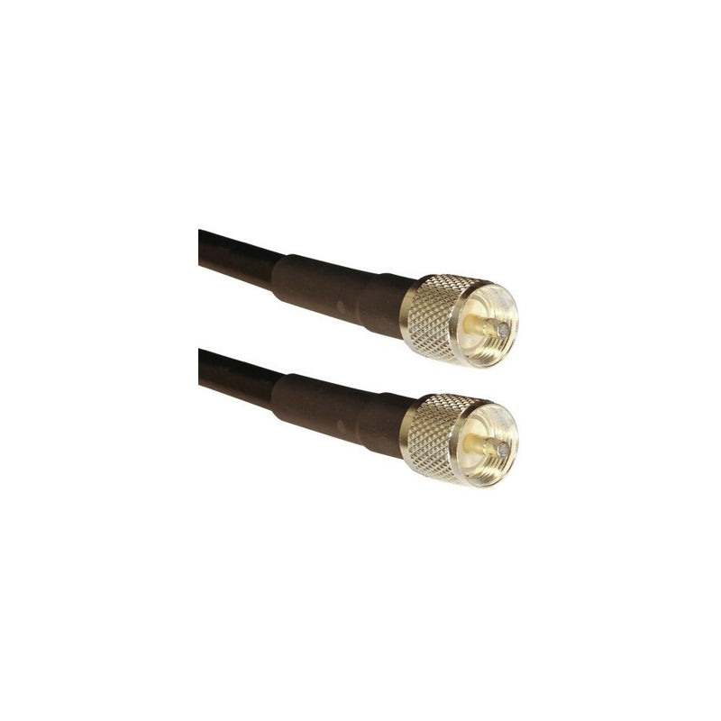 Ham and CB Radio PL-259 UHF Male RG-213 Coaxial Jumper | MIL-C-17/163A RG-213/U PL259 Low-loss Double Shielded Coax Cable (3 foot)