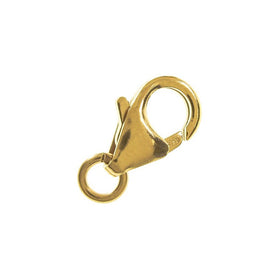 2 pcs 14k Gold Filled Oval Lobster Claw Trigger Clasp Bead w/Open Jump Ring 10mm/Findings/Yellow Gold