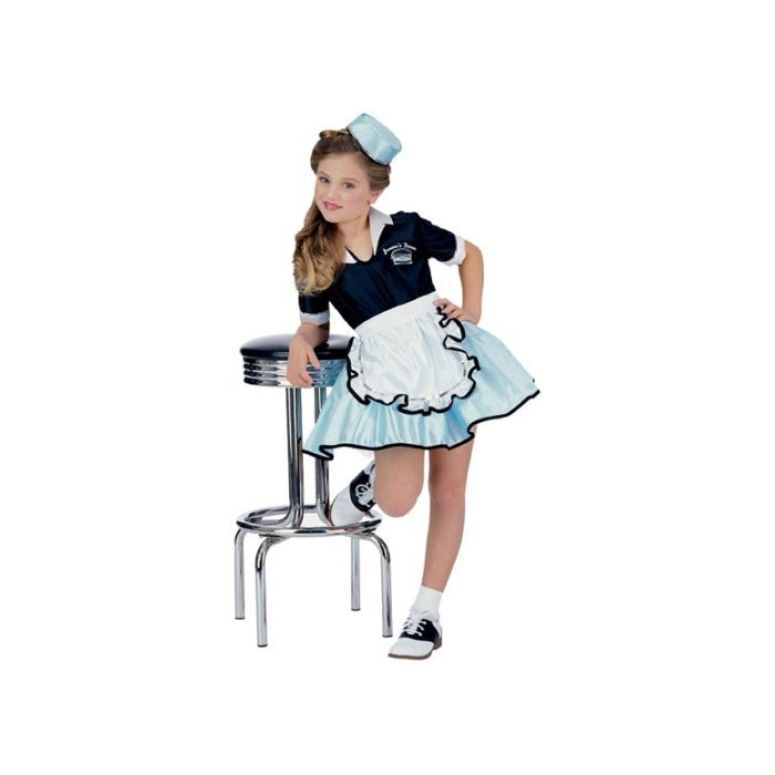 Rubies 50s Favorite Girls Car Hop Costume, Large , Multi