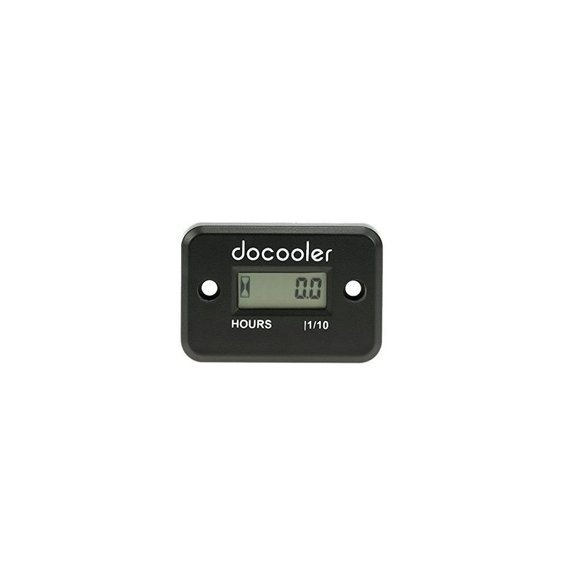 Docooler Inductive Hour Meter for Marine ATV Motorcycle Dirt Ski Waterproof - Black
