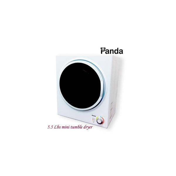 Panda 1.50 cu.ft Compact Laundry Dryer, White and Black