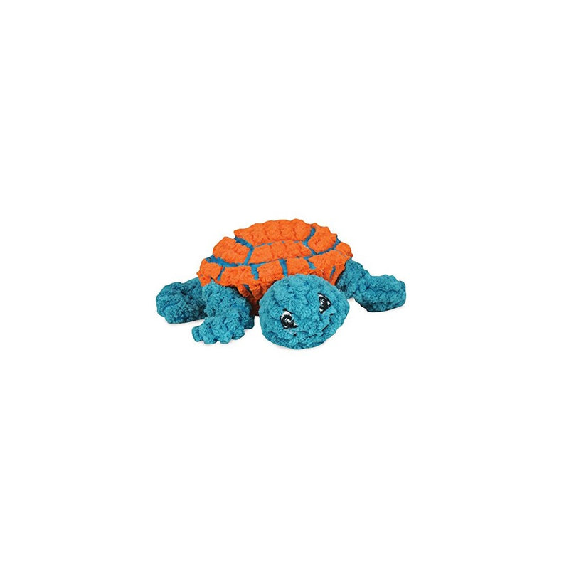 HuggleHounds Extremely Durable and Squeaky Ruff-Tex Dude The Turtle, Dog Toy, Large