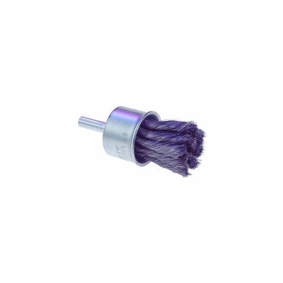 Osborn 30018 Knot Wire End Brush, Steel Bristle, 20000 RPM, 1" Diameter, 2-3/4" Length, 0.02" Fill Diameter