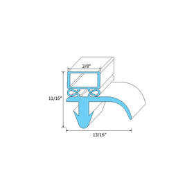 Silver King 10310-44 Door Gasket 25 5/8" X 27" Magnetic Dart Mount For Silver King Solid-Door 741302
