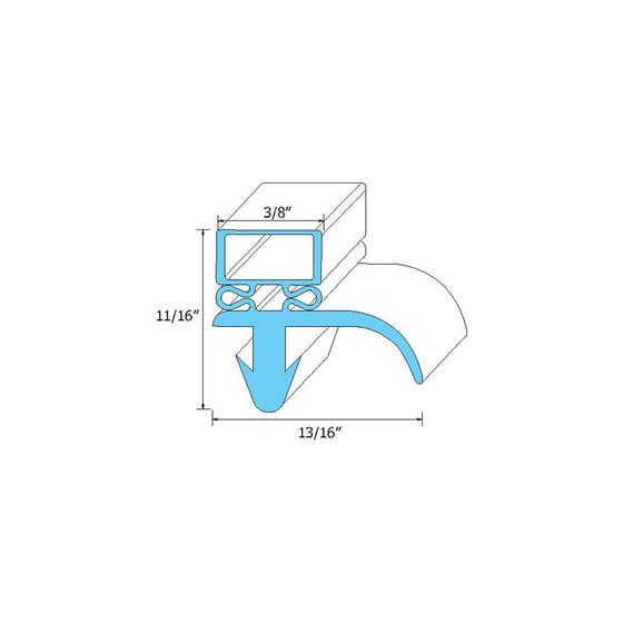 Silver King 10310-44 Door Gasket 25 5/8" X 27" Magnetic Dart Mount For Silver King Solid-Door 741302