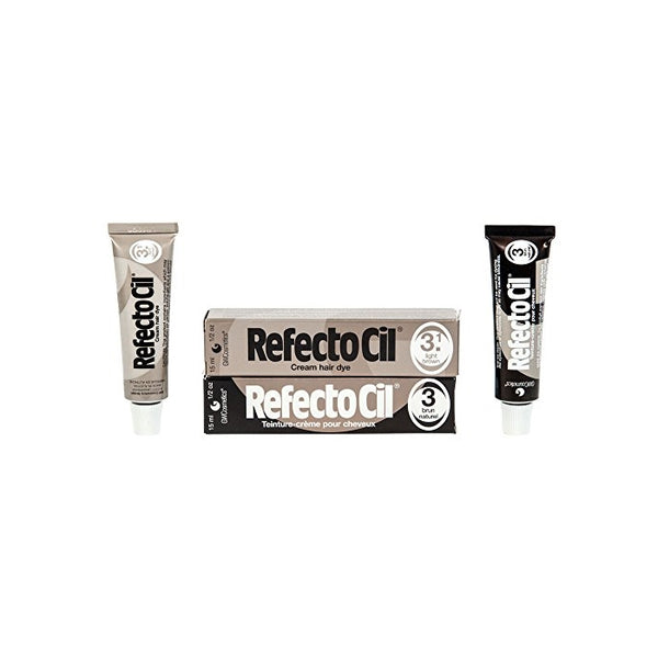 Refectocil Twin Pack Light Brown and Natural Brown Cream Hair Dye, 15ml X 2