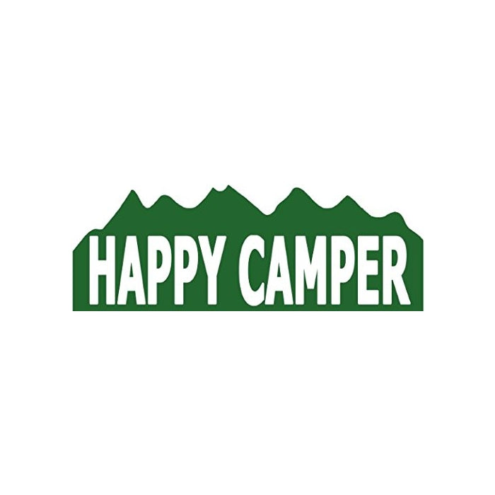 Happy Camper Funny Camping Bumper Sticker 9" X 3.5"