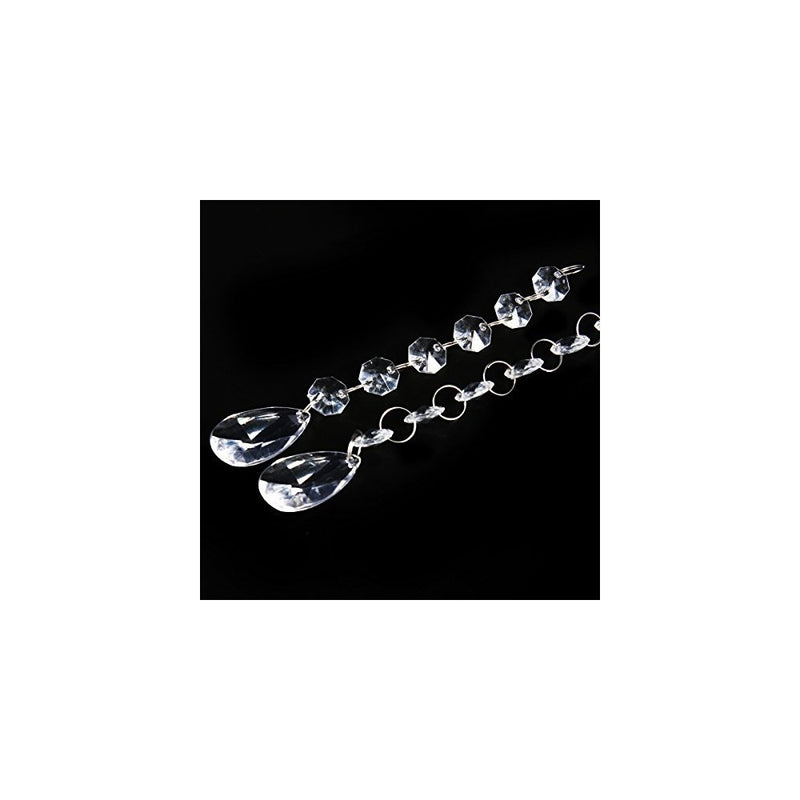 XCSOURCE 12pcs Acrylic Hanging Crystal Wedding Beads Tree Beaded Curtains With Large Octagonal Tear Drop WV100
