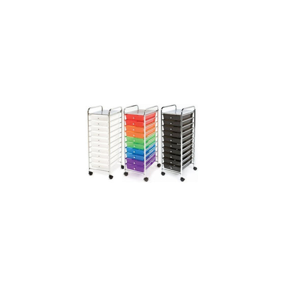 Seville Classics 10-Drawer Organizer Cart, Multi Color (2, Multi-color)