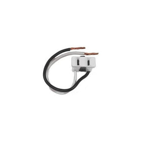 Jandorf Specialty Hardw Outlet 2 Prong Wht 2 Wire Lead 61015