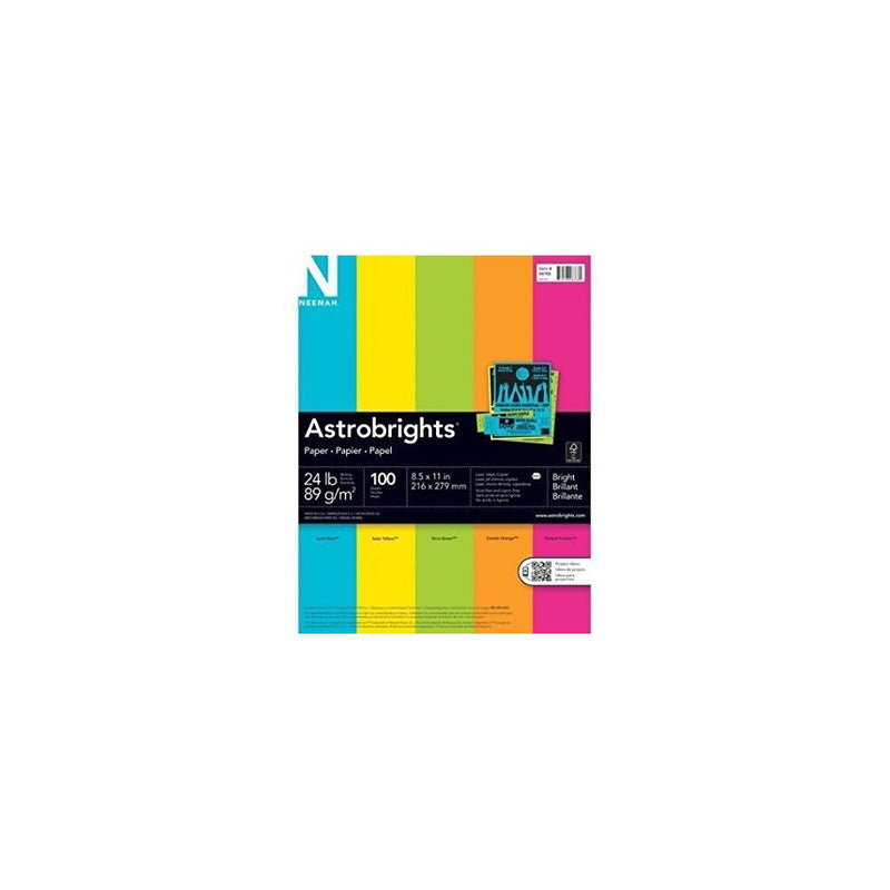 Astrobrights Paper 24 Lb 8.5" x 11" 100 Sheets Bright
