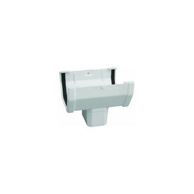 GENOVA PRODUCTS RW144B White Gutter Side Drop Outlet
