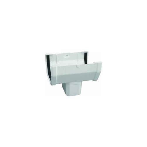 GENOVA PRODUCTS RW144B White Gutter Side Drop Outlet