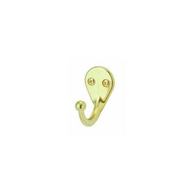 National Hardware N199-182 V162 Clothes Hooks in Brass, 2 pack