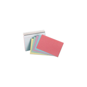 Oxford Spiral Ruled Index Cards, 4 x 6 Inches, Assorted Colors, 50 per Pack (40286)