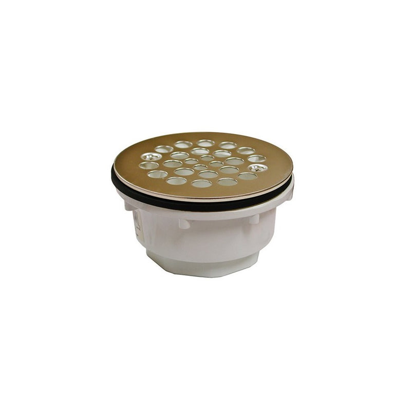 Plumbest D41-002 Shower Stall Drain Replacement Strainer with Screws, Polished Brass