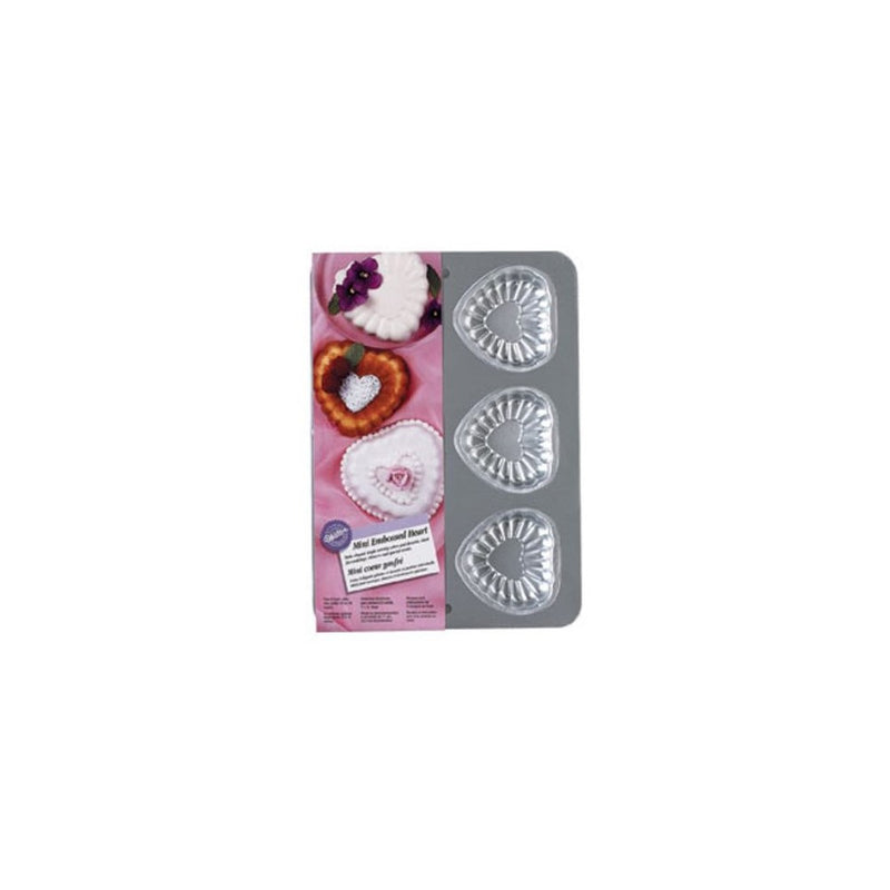 Wilton 6-Cavity Mini Embossed Heart Pan