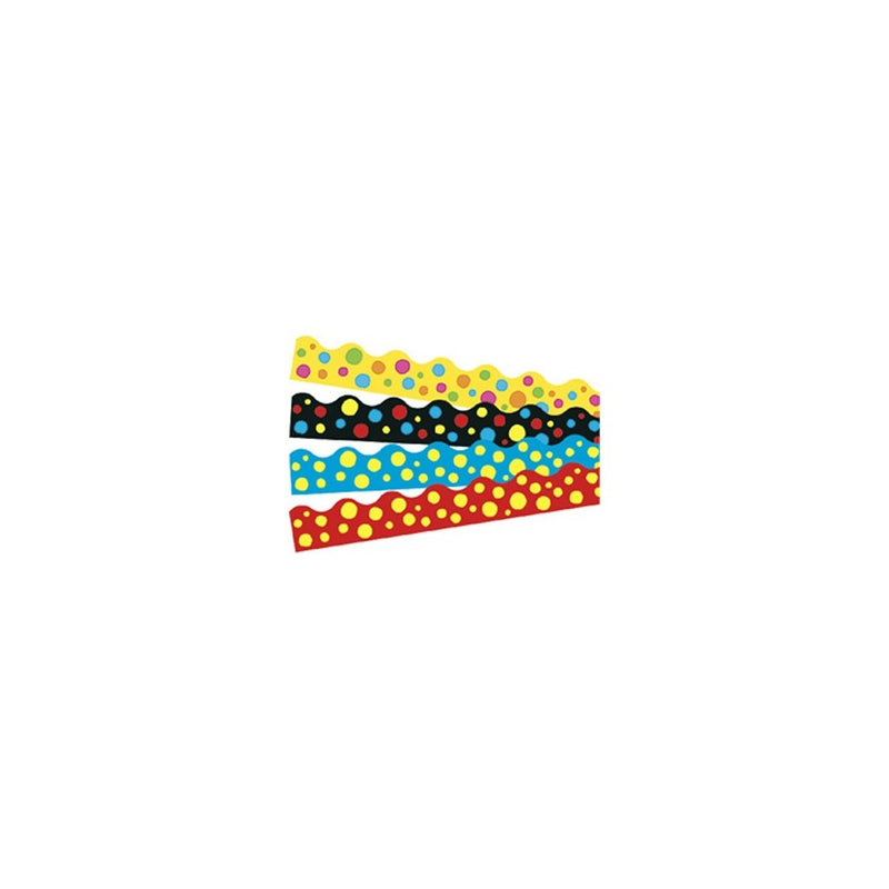 Trend Enterprises Lotsa Spots Terrific Trimmers - 2 1/4 x 156 in - Set of 48 Includes 4 Designs