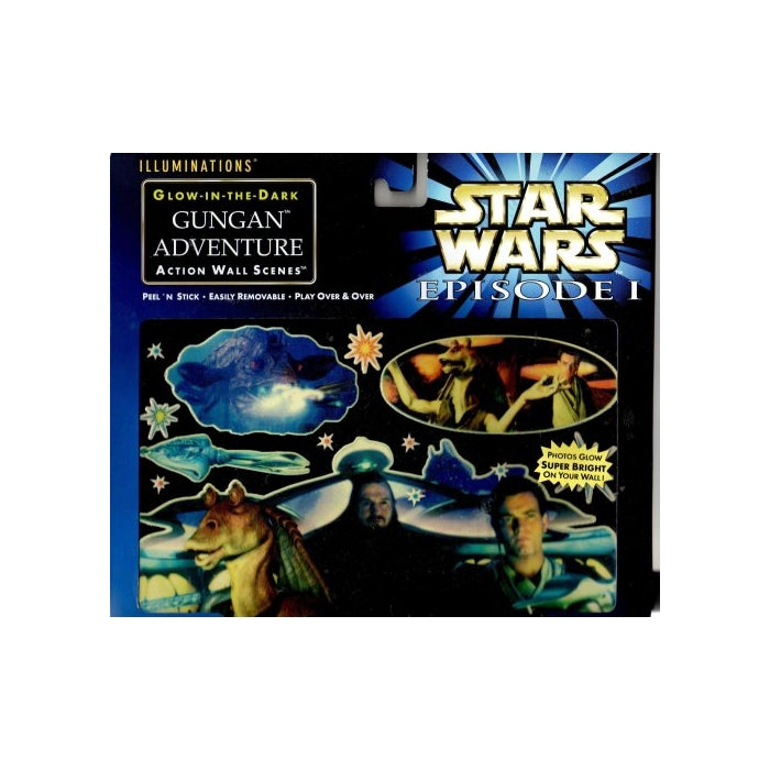 Star Wars Episode 1 Illuminations Glow-in-the-dark Gungan Adventure Action Wall Scene