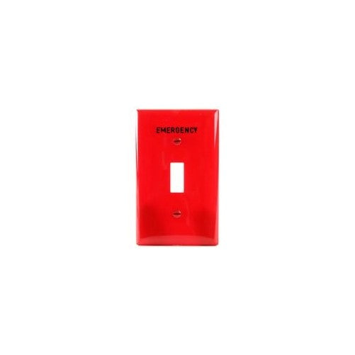 Cooper Wiring Pj1emrd Emergency Toggle Plate, Red